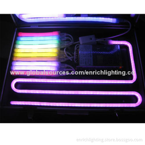 LED Neon Flex with 16 x 28mm Dimensions, 5W/M Power, 80 LEDs/m, IP65 IP Rate, W/WW/R/B/G/A/O ColorNew